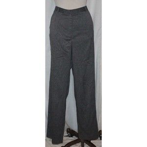 Samantha Stretch Gray Hi-Rise Straight Leg Dress Pants Size 14